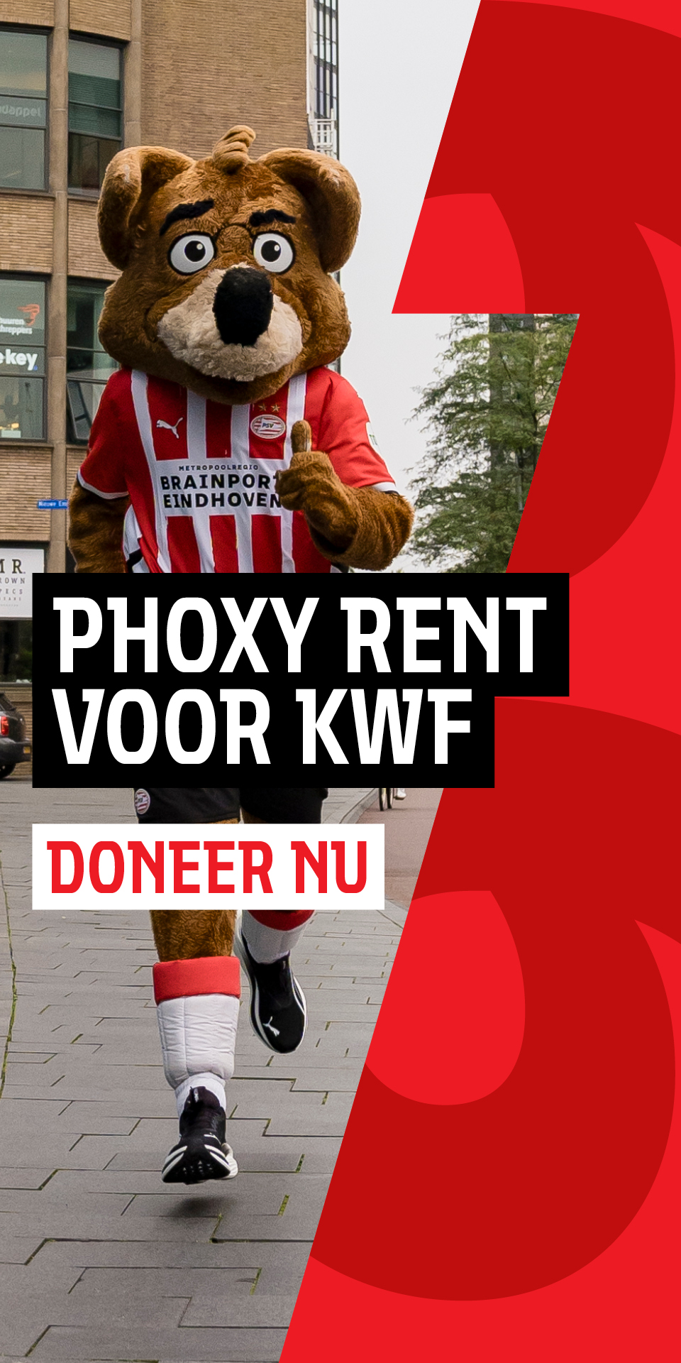 Phoxy rent voor KWF