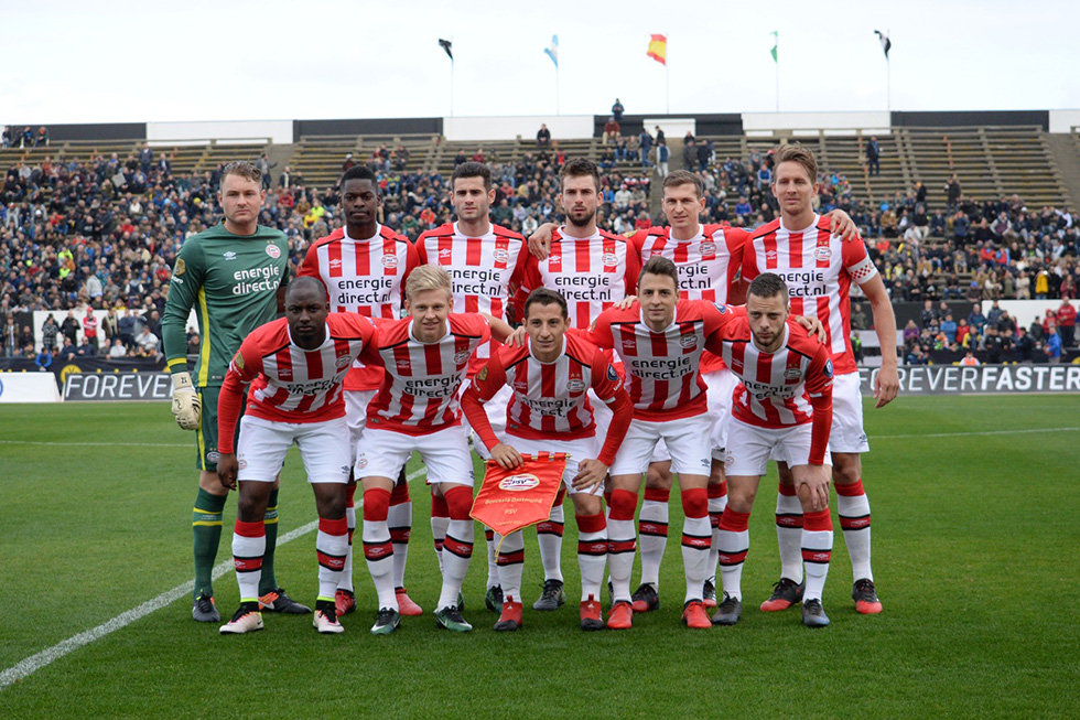 De elf waarmee PSV zaterdagmiddag aantrad tegen Borussia Dortmund