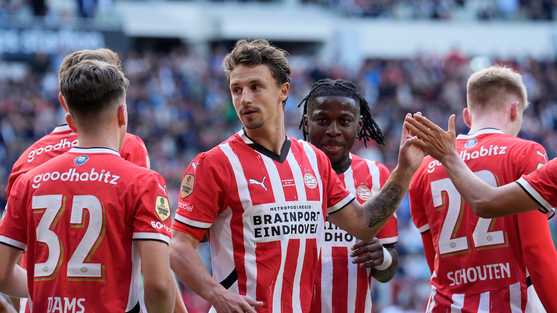 De eerste helft is voor PSV