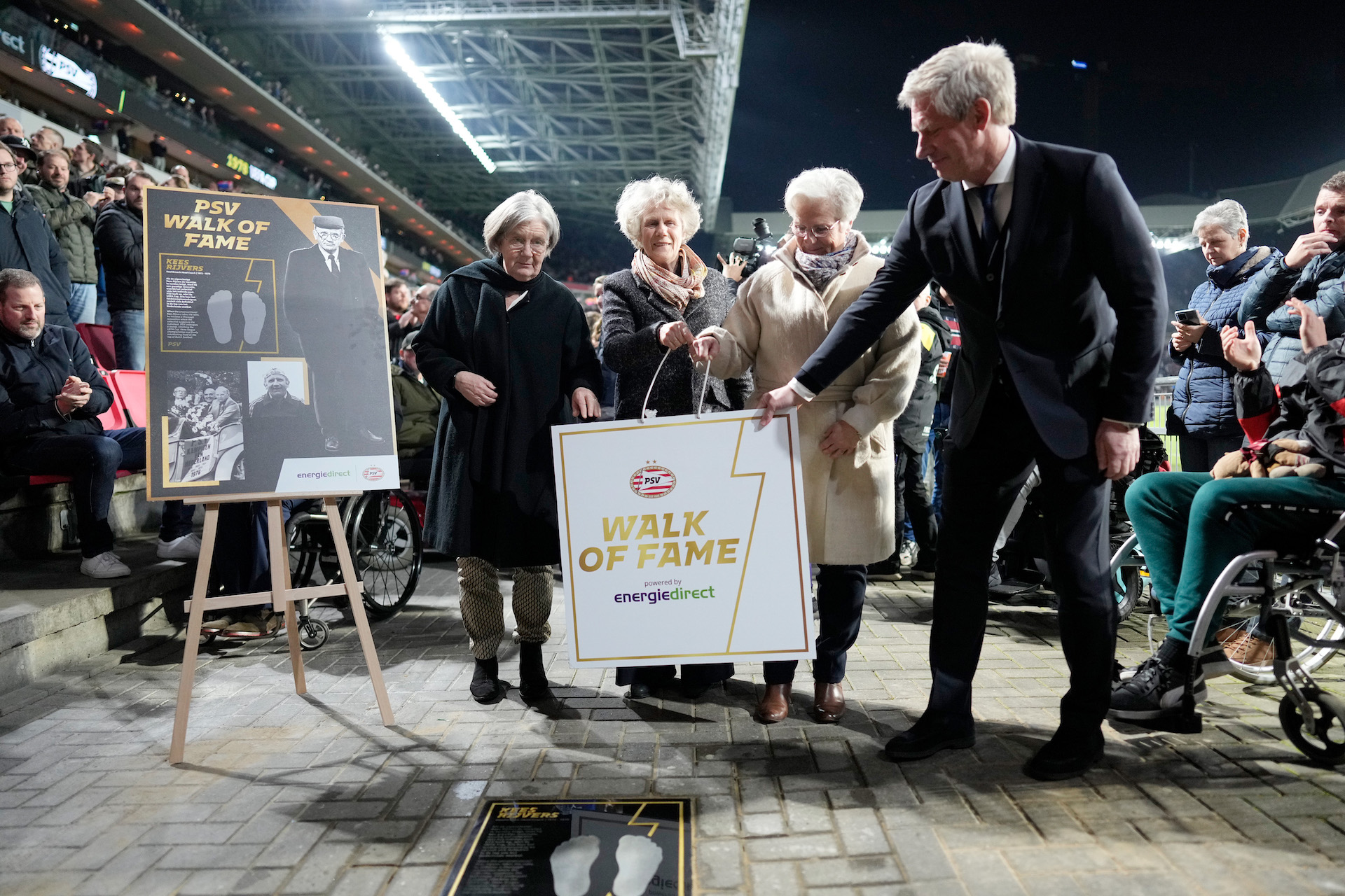 Mr. Rijvers has been given a spot on PSV's Walk of Fame. The tile was unveiled at halftime.